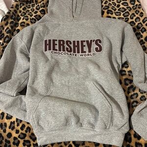 Hershey's Chocolate World Gray Hoodie Size Medium